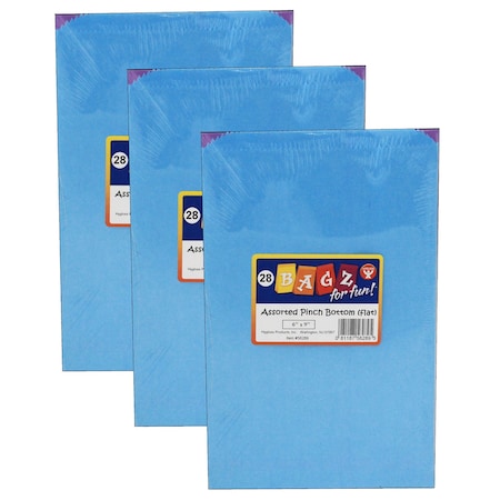 Hygloss Products Pinch Bottom Bags, Assorted Colors, 6in x 9in, 84PK 56289
